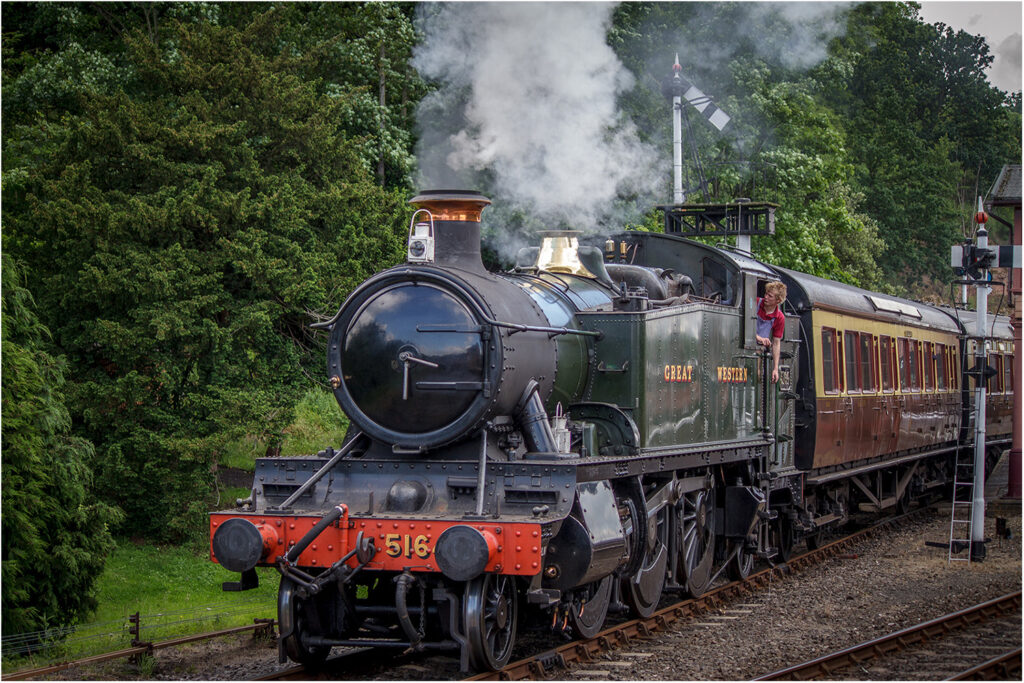 During its last period in service, 5164 is seen leaving Bewdley towards Arley [Photo: Tim Hargest]: